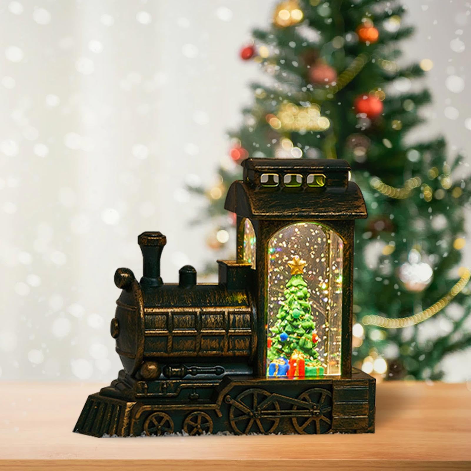 Amazon.co.jp: ライト付きクリスマススノードーム | ライト付き